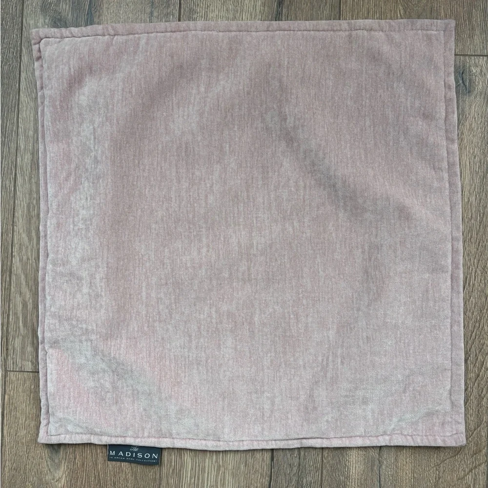 Madison Maya Mauve Pink Velvet Throw Pillow Sham Cover Set 20” Square